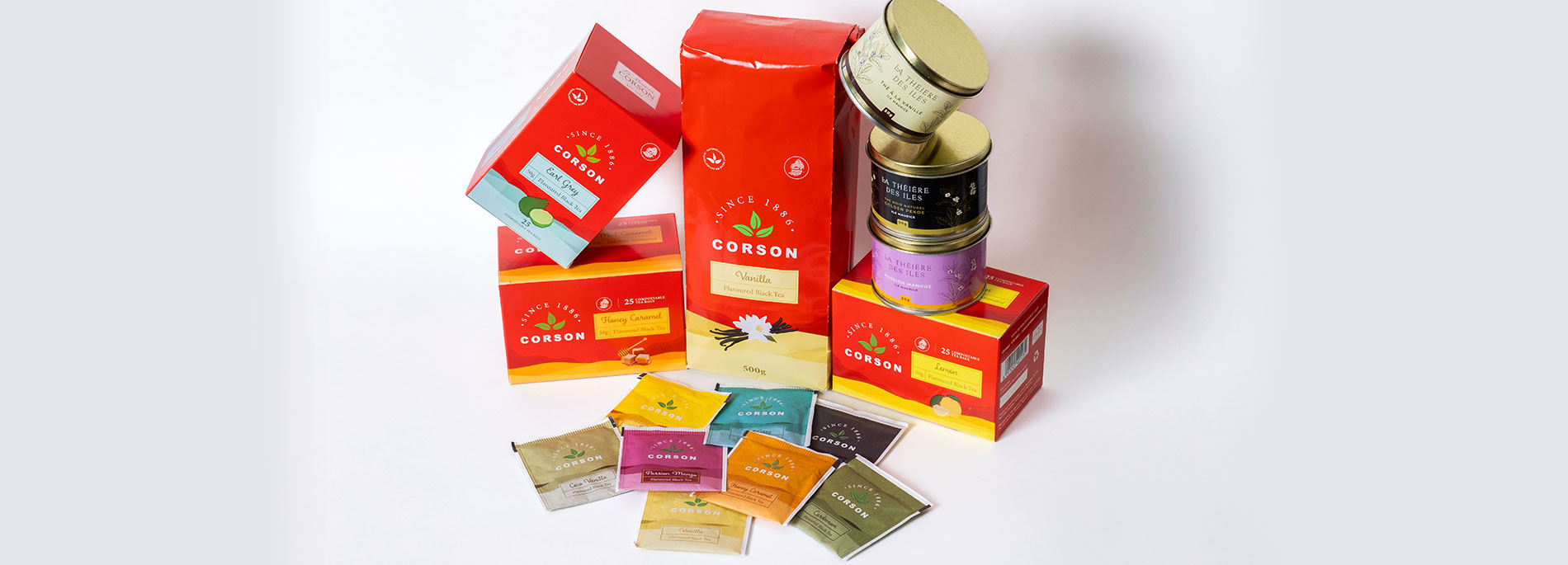Corson Tea boxes