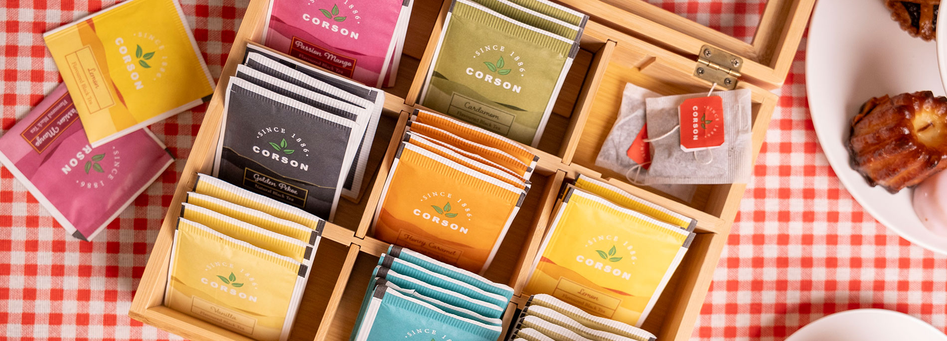 Corson Tea packs